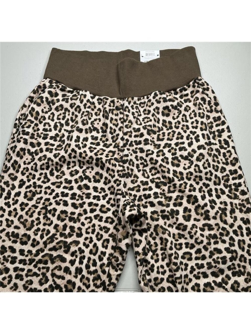 INC International Concepts Medium Jogger Pants Cheetah Print Stretch Pockets New